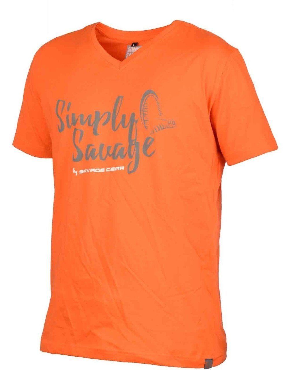Savage gear Simply  Savage V-neck Tee Grey T-Shirt M