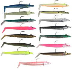 Savage gear Sandeel 12.5 cm 23 gr 2+1 Adet Suni Yem Glow
