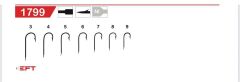 EFT Hook 1799 Siyah Düz İğne 100 Adet 1