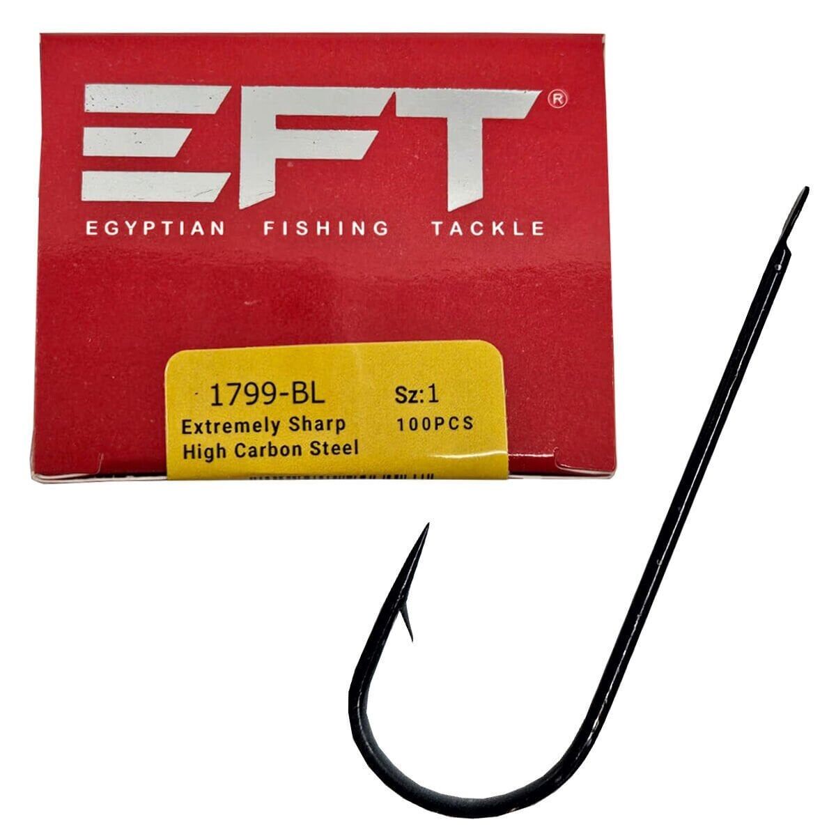 EFT Hook 1799 Siyah Düz İğne 100 Adet 3
