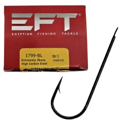 EFT Hook 1799 Siyah Düz İğne 100 Adet 4