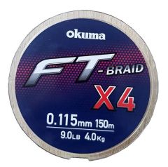 Okuma Ft-*4 Braided Line 150 mt Grey Örgü İp 0,205mm