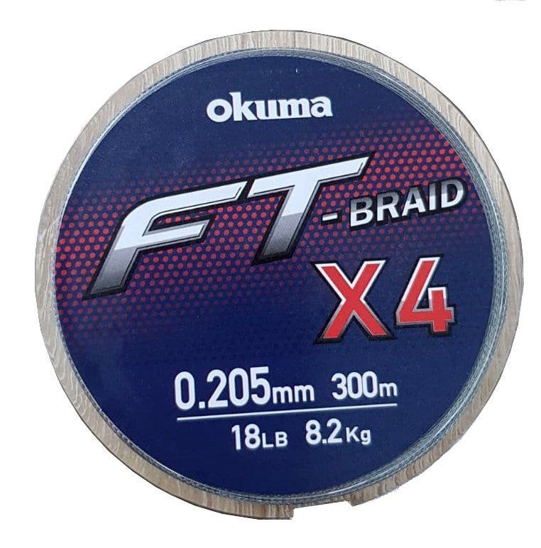 Okuma Ft-*4 Braided Line 300 mt Grey Örgü İp 0,165mm