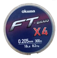 Okuma Ft-*4 Braided Line 300 mt Grey Örgü İp 0,165mm