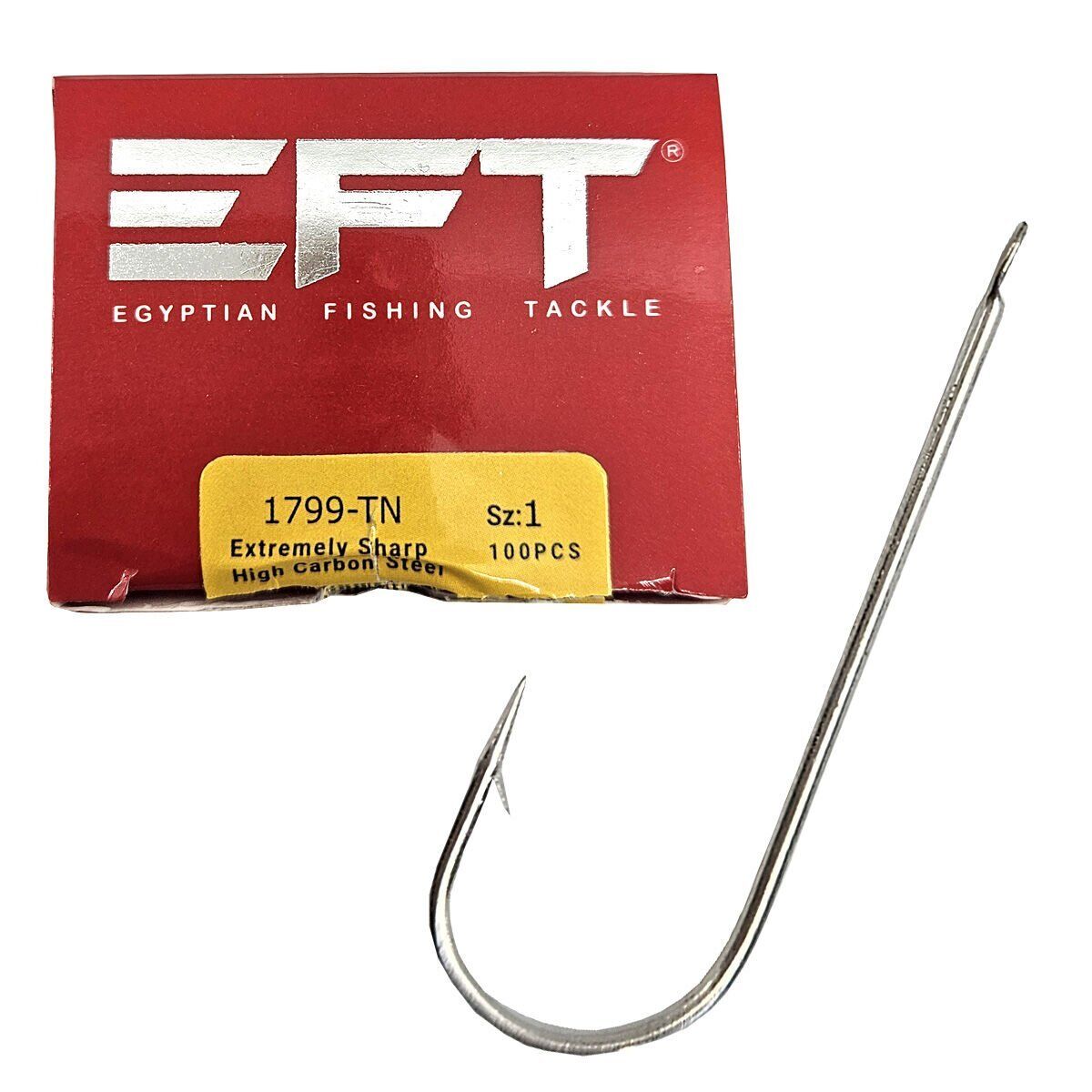 EFT Hook 1799 Beyaz Düz İğne 100 Adet 8