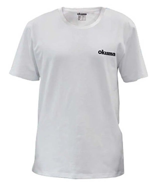 Okuma White Motif Cotton Short Sleeve Shirt S