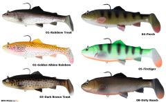 Savage gear 3D Trout Rattle Shad 12.5 cm 35 gr Suni Yem 02-Golden Albino Rainbow