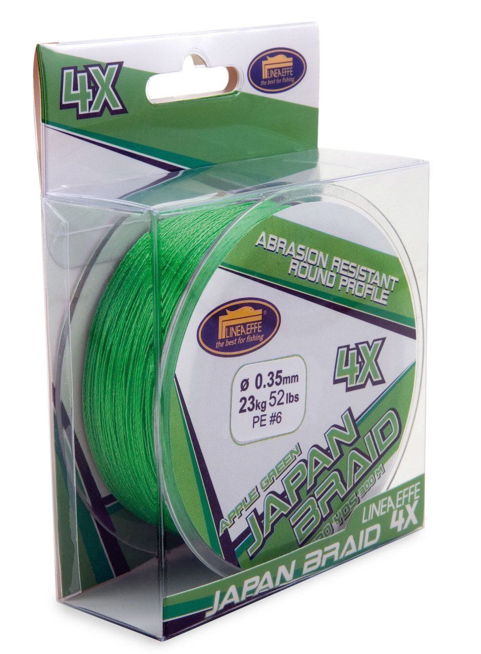 Lineaeffe 300 mt 4 örgü yeşil ip(made in japan) 0,22 mm
