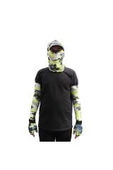 Fisherman Style Camo Green SET Cap+Eldiven+Kolluk+Buff