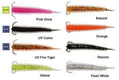Kendo Silicones Worm 5cm 10 Adet UV Fire Tiger