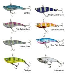 Savage gear 3D VIB Blade 4,5 cm 8,5gr Suni Yem Purple Zebra Glow