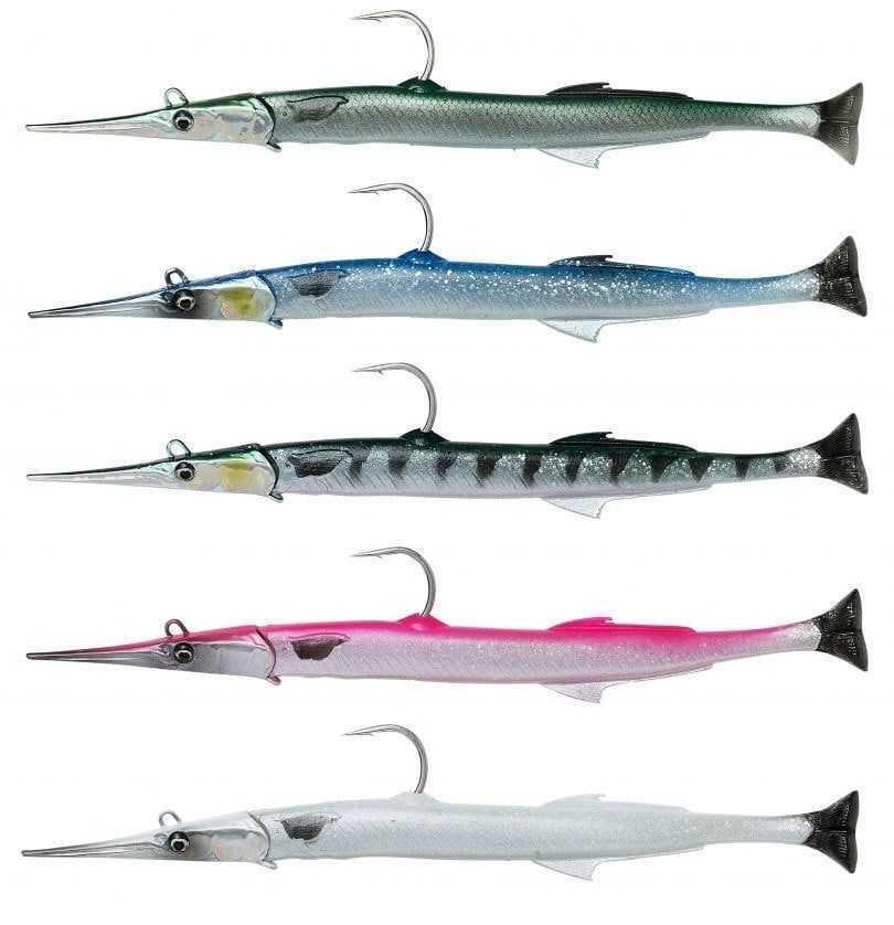 Savage gear Needlefish Pulsetail 2+1 23 cm 55g Suni Yem Green Silver