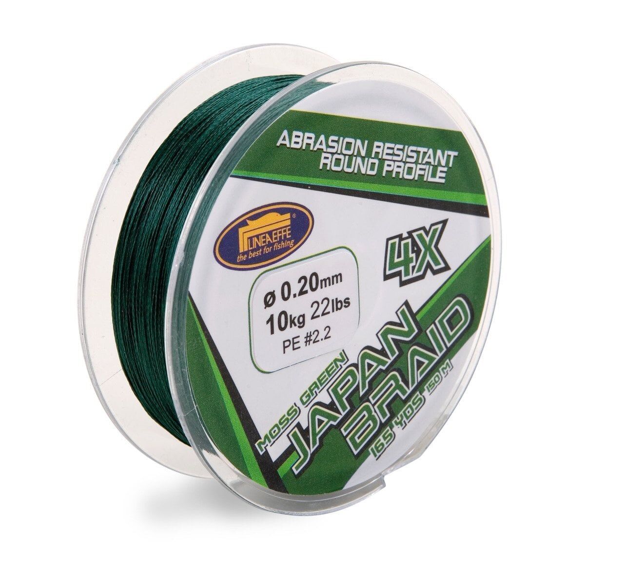 Lineaeffe 150 mt 4 örgü yeşil ip(Made in Japan) 0,12 mm