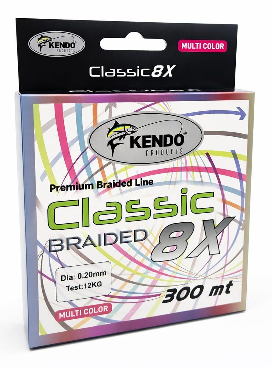 Kendo Classic 8X 300m Multicolor Örgü İp 0.25mm