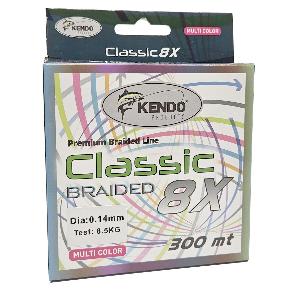 Kendo Classic 8X 300m Multicolor Örgü İp 0.14mm