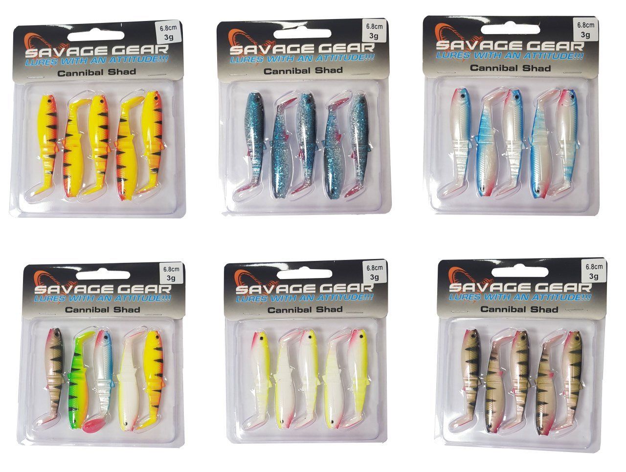 Savage gear Cannibal 6,8cm 5 Adet Suni Yem Blue Pearl