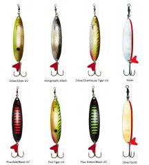 Dam Effzett Standard Spoon Slim 9.5 cm 32 gr Sinking Kaşık Black/Orange UV