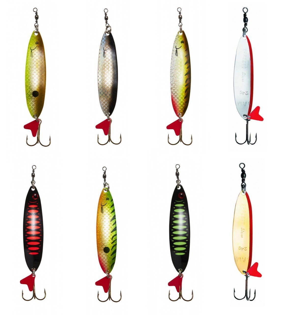 Dam Effzett Standard Spoon Slim 9.5 cm 32 gr Sinking Kaşık Olive/Chartreuse UV
