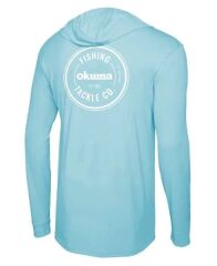 Okuma Aquatek Long Sleeve Hooded Sun Shirt Tahiti Blue S