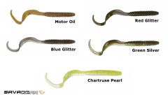 Savage gear LB Rib Worm 90 mm 10 Adet Suni Yem Red Glitter