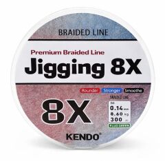 Kendo Jigging 8X Flash 300 mt Örgü İp (FLUO GREEN) 0,16mm