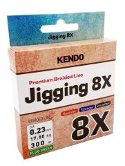 Kendo Jigging 8X Flash 300 mt Örgü İp (FLUO GREEN) 0,23 mm