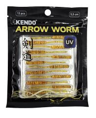 Kendo Arrow Worm Lrf Silikonu 5,5cm 12 Adet Pearl White