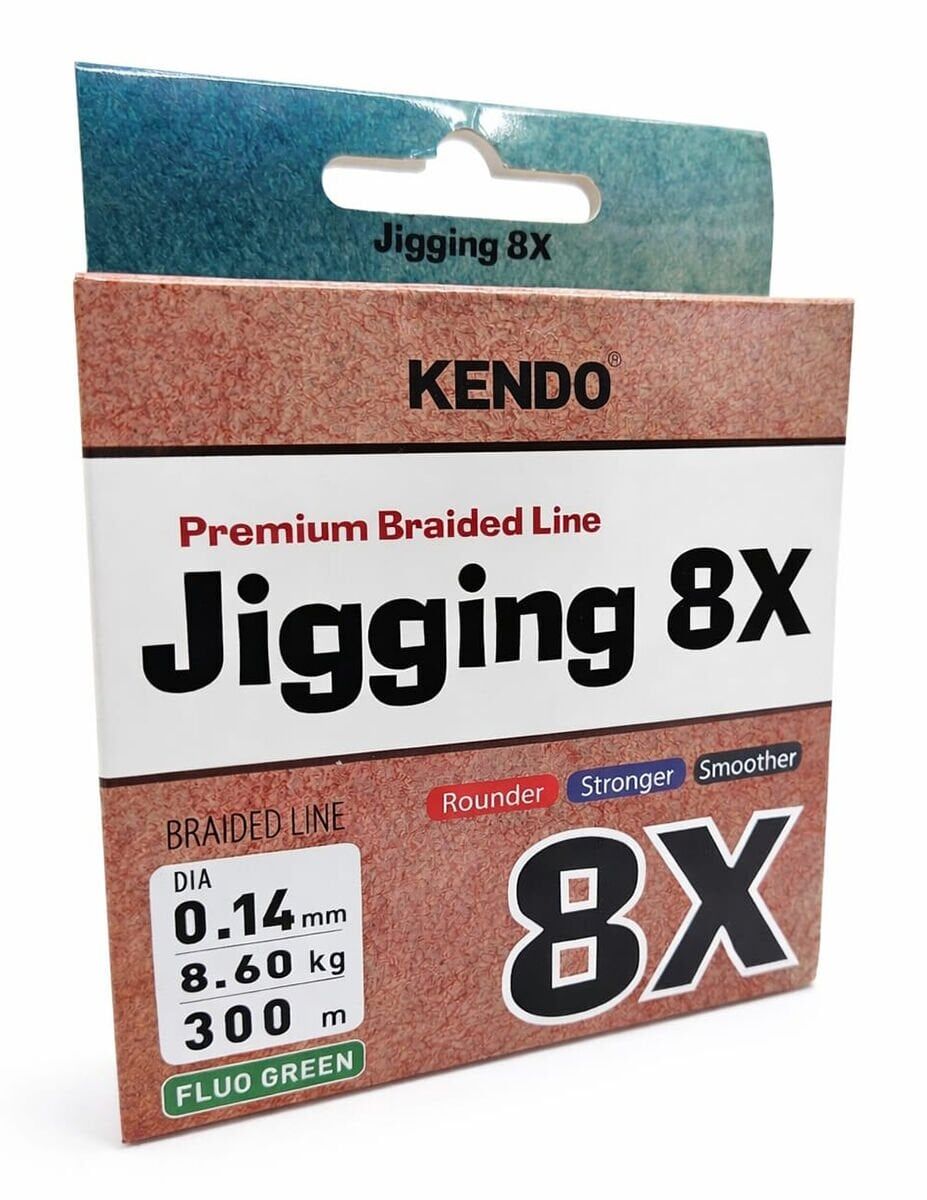 Kendo Jigging 8X Flash 300 mt Örgü İp (FLUO GREEN) 0,30mm
