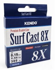 Kendo Surf Cast 8X Fıghtıng 300 mt Örgü İp ( ICE BLUE) 0,10 mm
