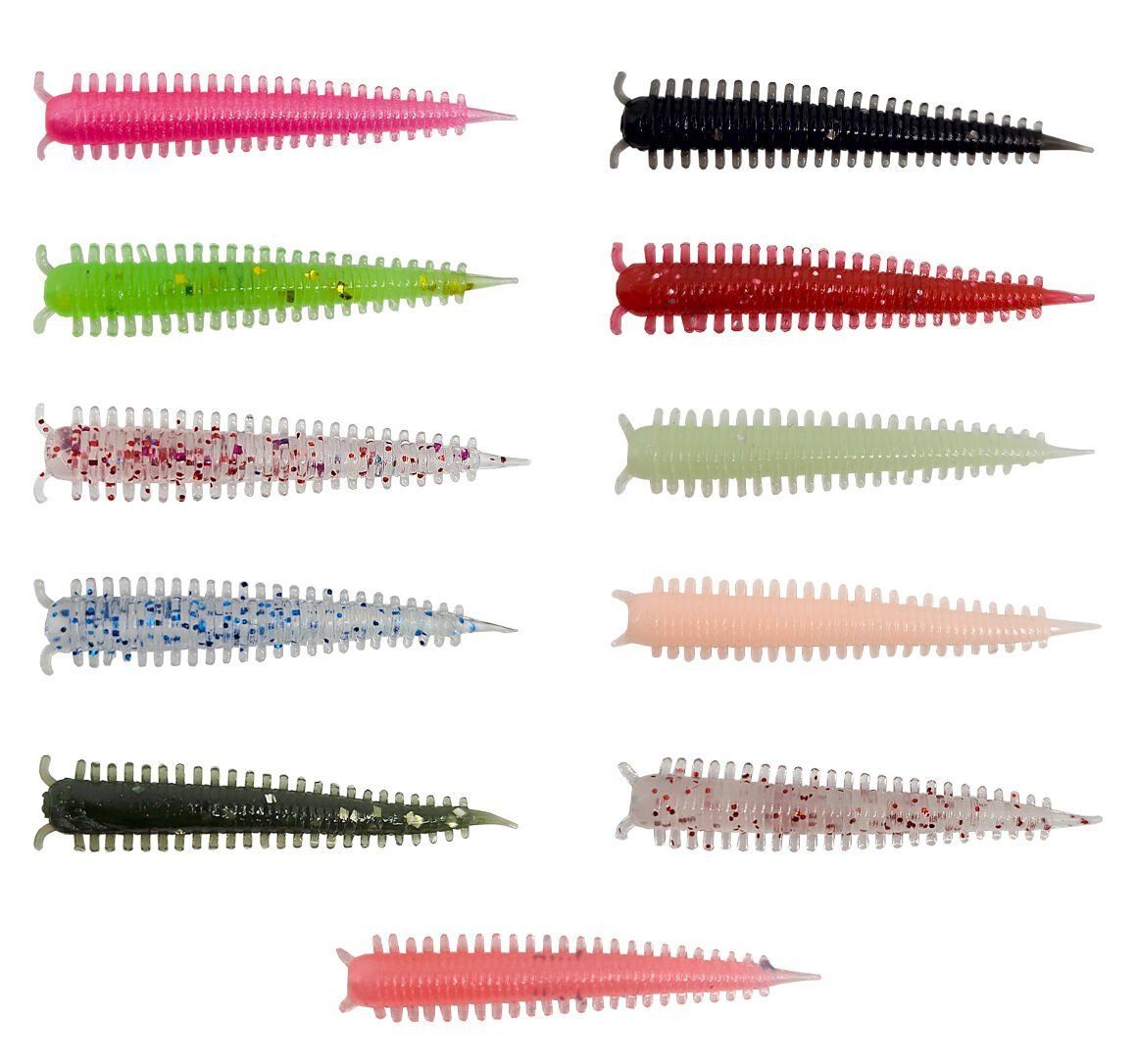 Kendo Zombie Worm Lrf Silikonu 4cm 8 Adet Red Glitter