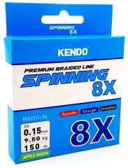 Kendo Spınnıng 8X Fıghtıng 150 mt Örgü ip (Apple Green) 0,13mm