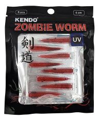 Kendo Zombie Worm Lrf Silikonu 4cm 8 Adet Orange Pink