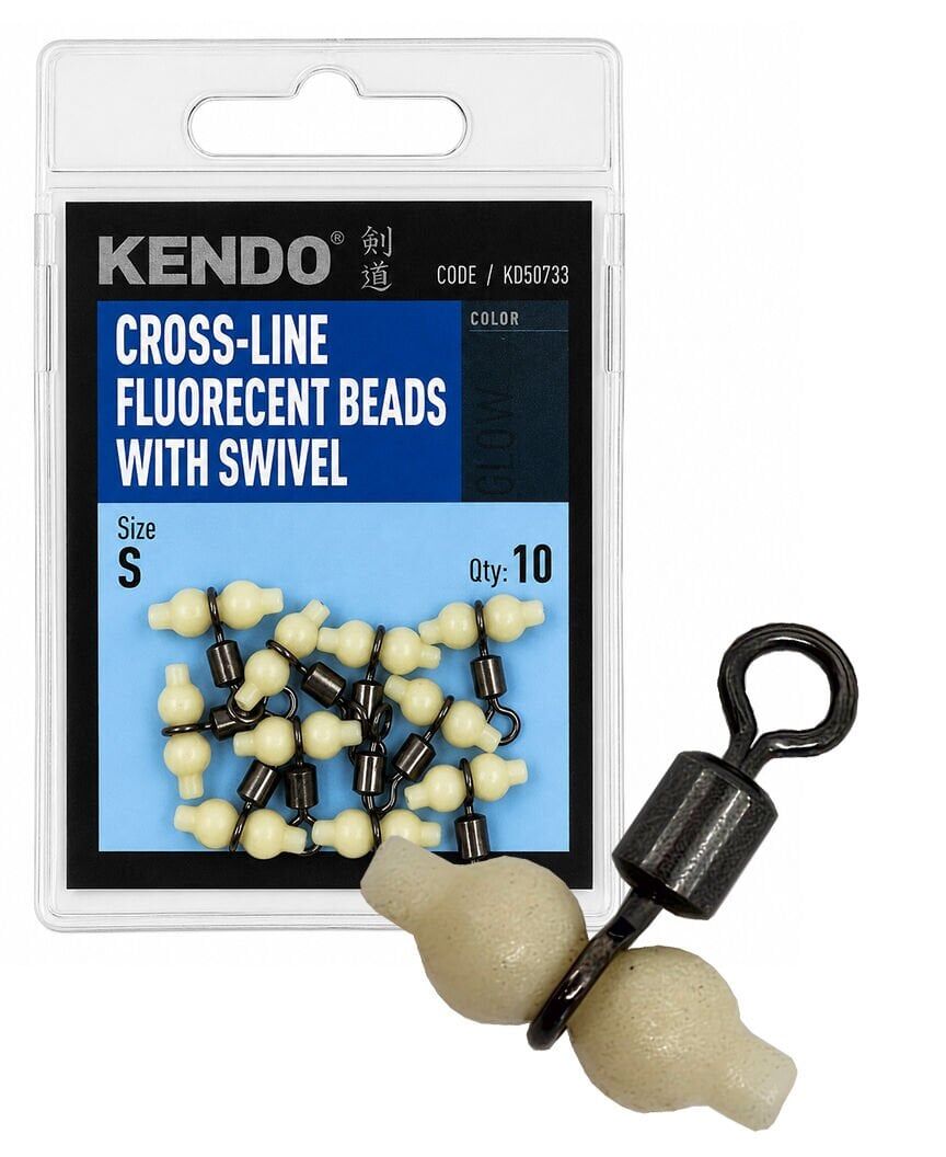 Kendo Cross-line Fluorecent Beads With Swivel 10 Adet L