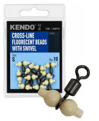Kendo Cross-line Fluorecent Beads With Swivel 10 Adet L