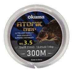 Okuma Atomic Carp Nylon Clear Color 300m Misina 0.34mm