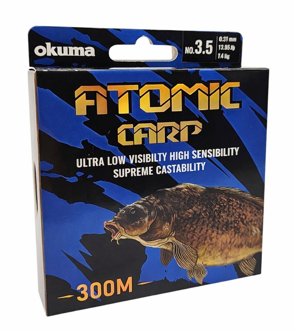 Okuma Atomic Carp Nylon Clear Color 300m Misina 0.34mm