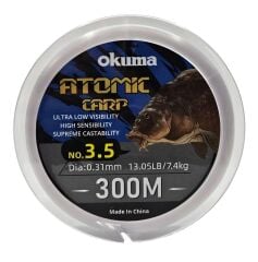 Okuma Atomic Carp Nylon Clear Color 300m Misina 0.40mm