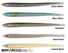 Savage gear LB Sandeel Slug 16.5 cm 5 Adet Suni Yem Real Pearl