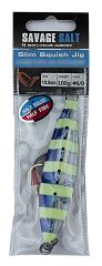 Savage gear Squısh Jig 10,5cm 100g Suni Yem Blue Glow Zebra