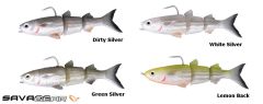 Savage gear 3D TPE Mullet 130 Wake 29 gr SS Suni Yem White Silver