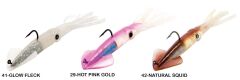 Lineaeffe FF Alive Squid 10.2 cm 13 gr İğne No:1/0 6 Adet Suni Yem 41-Glow Fleck