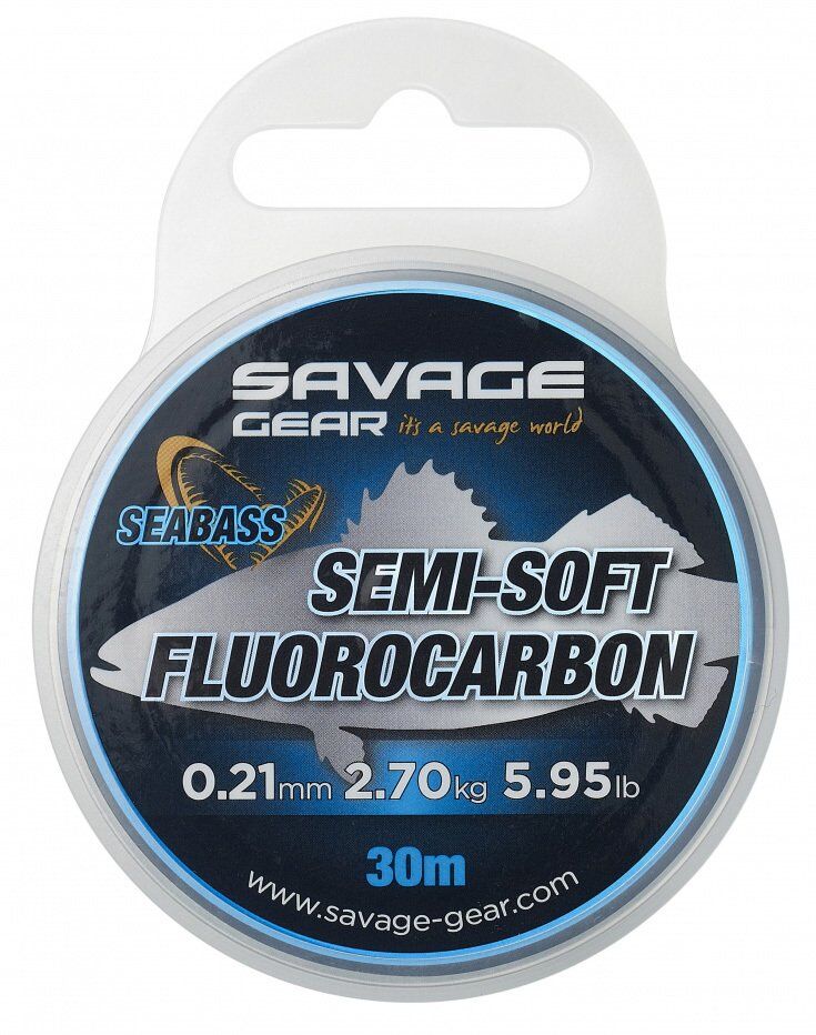 Savage Gear Semi-Soft Fluorocarbon Seabass 30 M Clear 0.21 MM 2.70 KG 5.95 LB