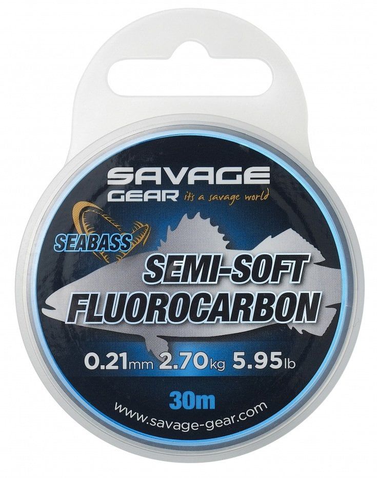 Savage Gear Semi-Soft Fluorocarbon Seabass 30 M Clear 0.25 MM 3.66 KG 8.06 LB