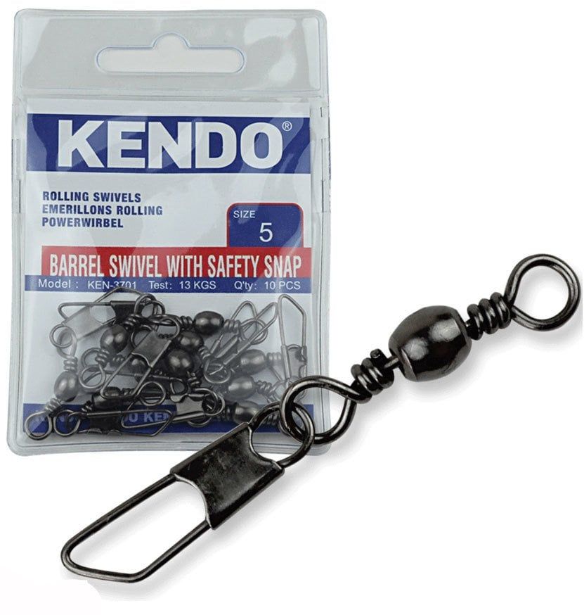 Kendo Rolling Swivel Safety Snap Snap 10 Adet (Düz Klips) 3-0 5 Adet