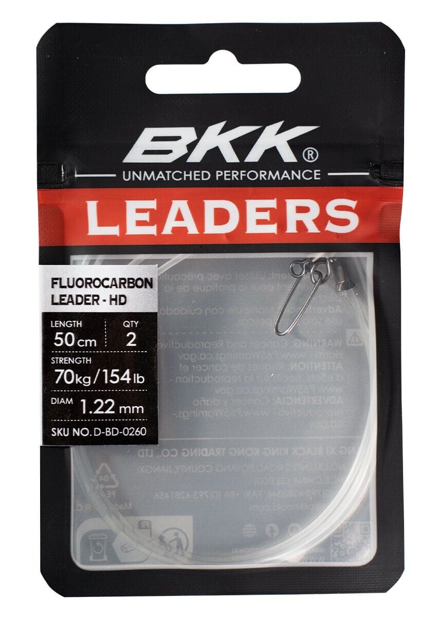 BKK Fluorocarbon leader-HD Stay Lock Snap