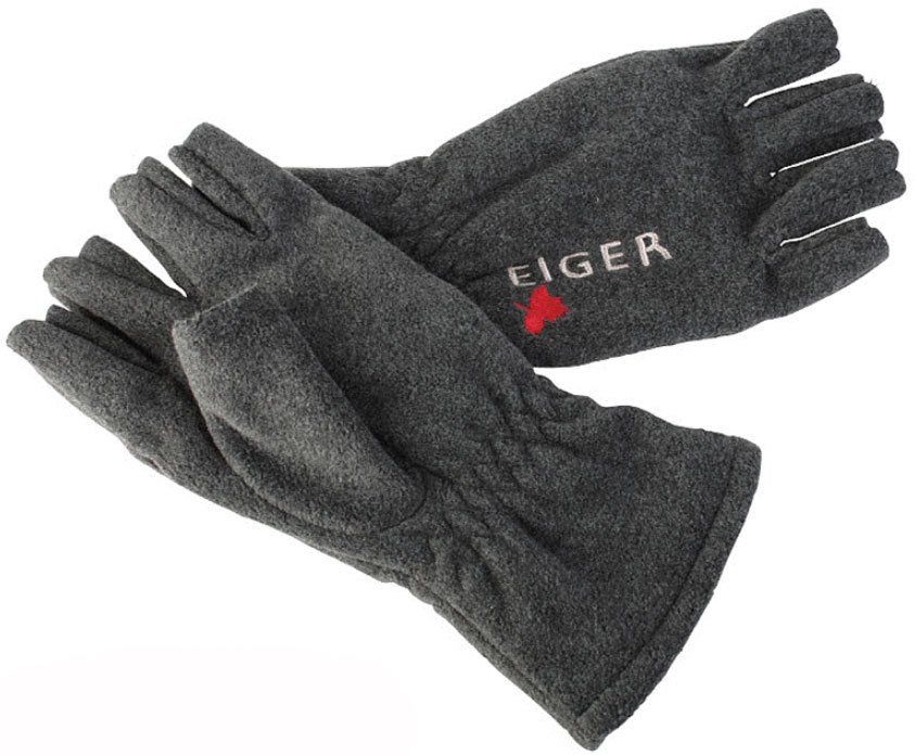 Eiger Fleece Glove Half Fingers Dark Grey XL