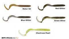 Savage gear LB Rib Worm 90 mm 10 Adet Suni Yem Chartreuse Pearl