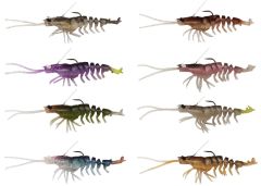 Savage Gear 3D Shrimp Weedless 9 cm 7 gr Suni Yem Plum Chartreuse