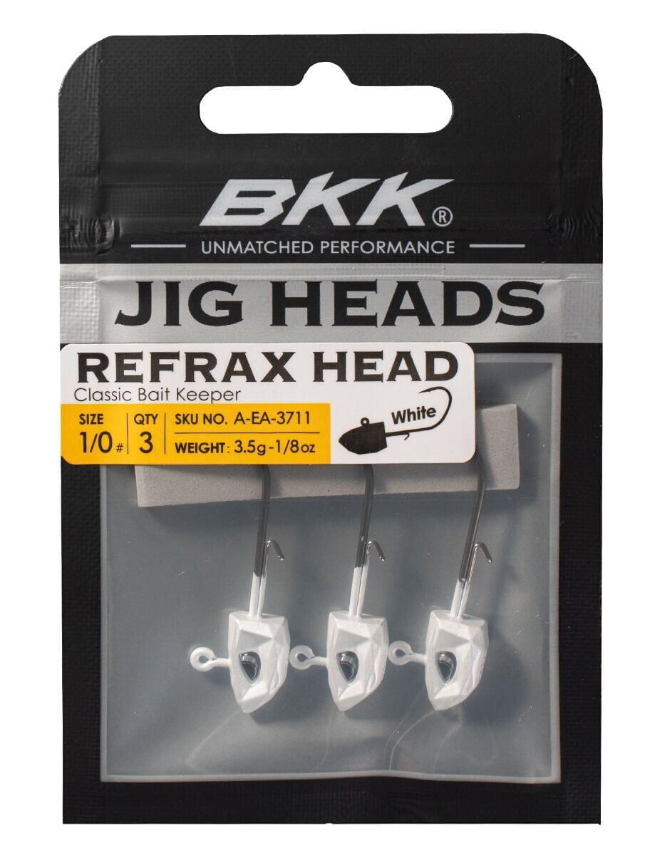 BKK Refrax Jig- White 1/0 no 3.5 gr