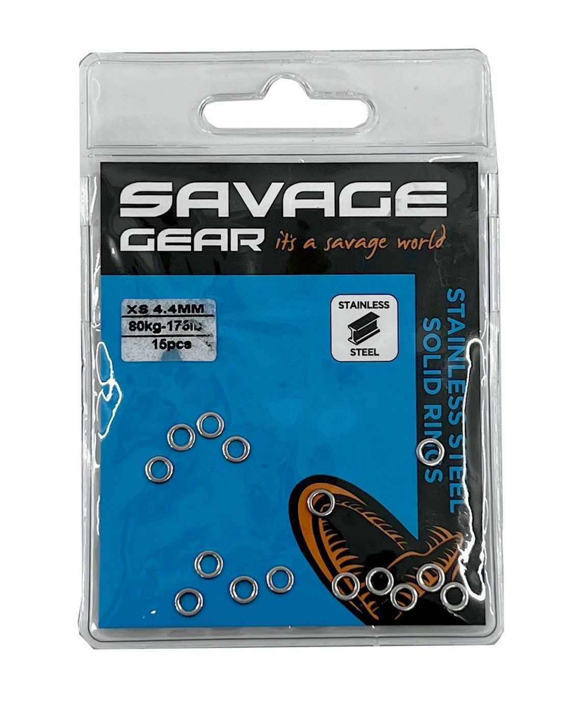 Savage Gear Solid Rings SS 15 Pcs M 300LB 140KG